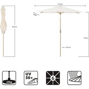 Produktbild für Sonnenschirm Sekey 39921107, rechteckig