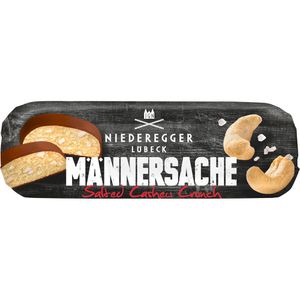 Niederegger Marzipan Vollmilch-Brot Männersache, Salted Cashew Crunch, 125g