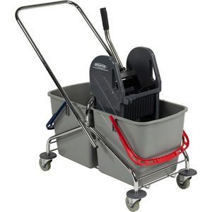Produktbild für Reinigungswagen Sprintus Chrom 301114, Doppelfahrwagen