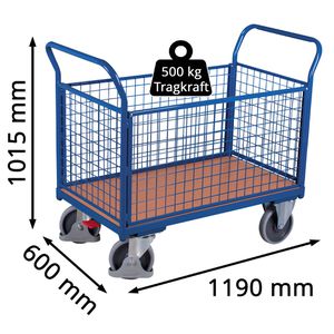 Produktbild für Transportwagen VARIOfit Vierwandwagen, sw-600.401
