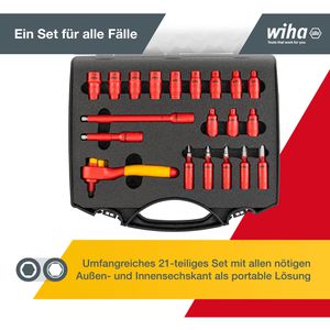 Produktbild für Steckschlüssel Wiha 43025, 7209NK2001, 21-teilig