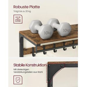 Produktbild für Wandgarderobe Vasagle LCR201B01, Metall / Holz