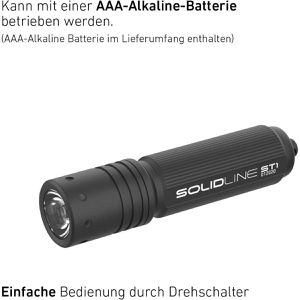 Produktbild für Taschenlampe Ledlenser Solidline ST1 LED, Batterie