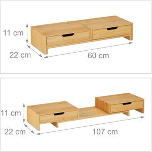 Produktbild für Monitorständer Relaxdays 10039874, Bambus