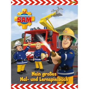 Panini Malbuch Feuerwehrmann Sam, Mal- und Lernspielbuch, für Kinder, 45 Seiten