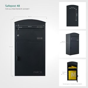 Produktbild für Paketbriefkasten SafePost 900155 ScanPro 48