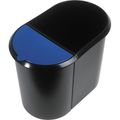 Papierkorb Helit Duo-System H61039-93 blau/schwarz