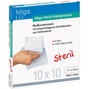 Mullkompressen Höga 04401871, aus Baumwolle, steril