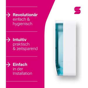 Produktbild für Toilettenpapierspender Satino Hyginity Jumbo S, 333404, JT1