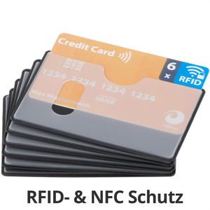 Produktbild für Kreditkartenhülle valonic transparent, oben offen