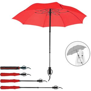 Produktbild für Regenschirm Euroschirm teleScope handsfree, rot, sturmfest