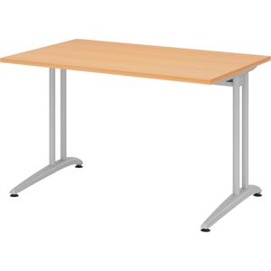 Produktbild für Schreibtisch Hammerbacher B-Serie, buche / silber