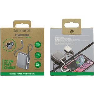 Produktbild für Powerbank 4smarts Pocket Dual Cord, 10000mAh