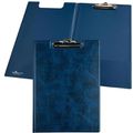 Klemmbrettmappe Durable 235506, A4 Kunststoffbezug in Lederoptik, blau