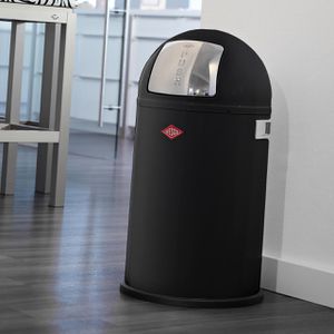 Produktbild für Mülleimer Wesco Pushboy Junior, schwarz matt