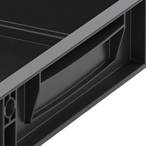 Produktbild für Eurobox AUER ESD EG 43/75 HG, schwarz, 6,9 Liter