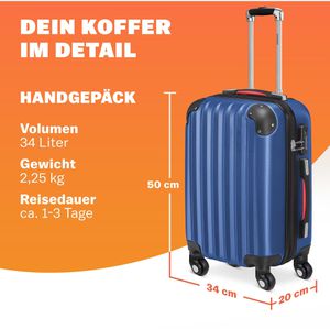 Produktbild für Koffer Monzana Baseline blau