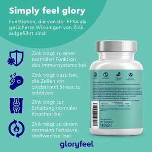 Produktbild für Zink gloryfeel 400 Tabletten
