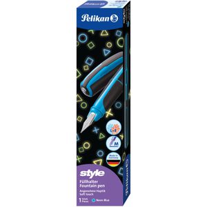 Produktbild für Füller Pelikan Style Neon Blau P57, Feder M