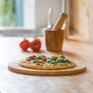 Produktbild für Pizzateller Relaxdays 10020241, Bambus natur