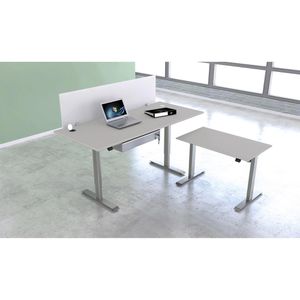 Produktbild für Schreibtisch Kerkmann Move 1, lichtgrau / silber