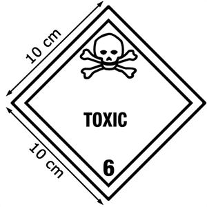 Produktbild für Gefahrgutaufkleber Boxlab Gefahrzettel, Klasse 6.1