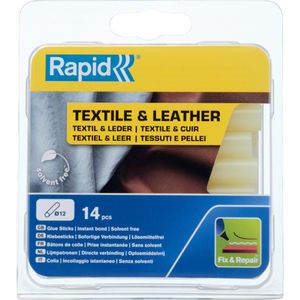 Rapid Heißklebesticks Textil und Leder, gelb, Ø 12mm, Länge 94mm, 14 Sticks