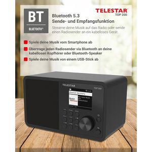 Produktbild für Radio Telestar Top 200 DAB+