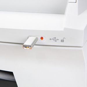Produktbild für Aktenvernichter HSM SECURIO AF500, 2102111, weiß, mit Rollen