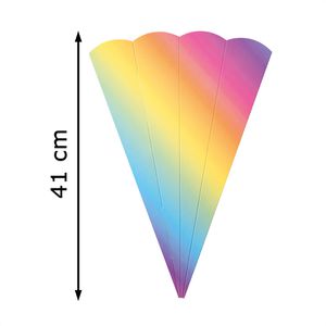 Produktbild für Schultüte Folia 94577 Rohling, Regenbogen