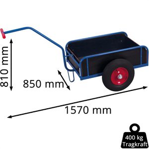 Produktbild für Handwagen VARIOfit zu-1282, mit 4 Bordwänden