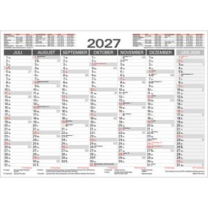 Produktbild für Tafelkalender Korsch 259927, mit Ferienübersicht