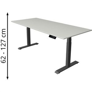 Produktbild für Schreibtisch Kerkmann Move 1 stable, lichtgrau / anthrazit