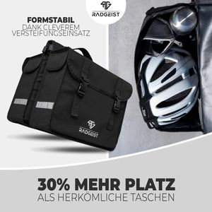 Produktbild für Gepäckträgertasche Radgeist DPP-BL-15, schwarz, 30 Liter