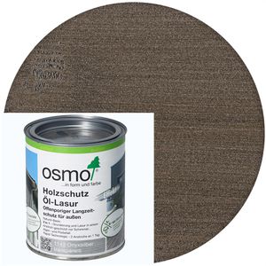 Osmo Holzlasur Holzschutz Öl-Lasur Effekt, 0,75l, außen, 1143 onyxsilber