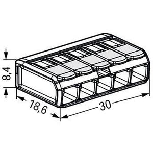 Produktbild für Verbindungsklemme Wago Compact, 221-485, 5 Leiter