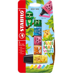 Produktbild für Textmarker Stabilo Boss MINI Animal Vibes, 5 Stück
