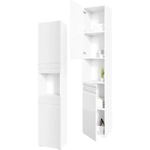 Produktbild für Badschrank Vicco Fredd, mit 4 Füßen, weiß hochglanz