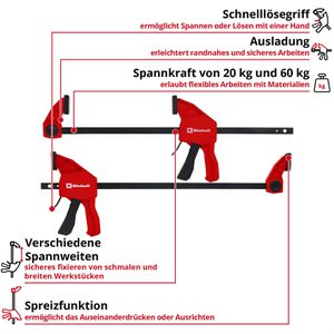 Produktbild für Einhandzwinge Einhell 930110
