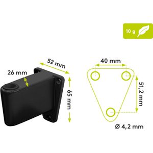 Produktbild für Leuchten-Halterung Goobay 64991, schwarz