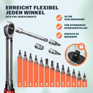 Produktbild für Drehmomentschlüssel Monzana 109715, 18-teilig