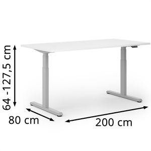 Produktbild für Schreibtisch Actiforce Pro 1050 lite, weiß / silber