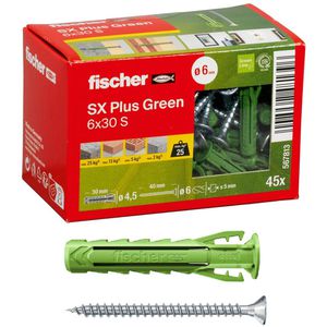 Schrauben-Dübel-Set Fischer 567813, SX Plus Green S