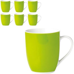 Van-Well Kaffeebecher Vario grün, 300ml, Porzellan, 6 Stück , 6 Stück