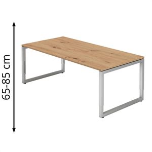 Schreibtisch Hammerbacher R-Serie asteiche / silber