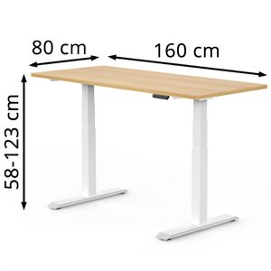 Produktbild für Schreibtisch FlexiSpot E7B 2026, ahorn / weiß