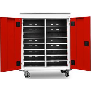 Produktbild für Laptopwagen Rotstahl 461938, grau / rot