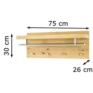 Produktbild für Wandgarderobe Haku-Möbel 15612, Holz