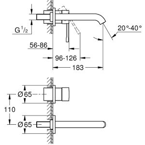 Produktbild für Waschtischarmatur GROHE Essence, 19408DC1, supersteel