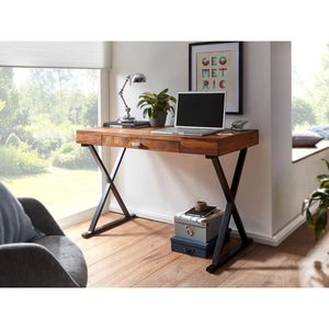 Produktbild für Schreibtisch Wohnling WL6.540, sheesham / schwarz
